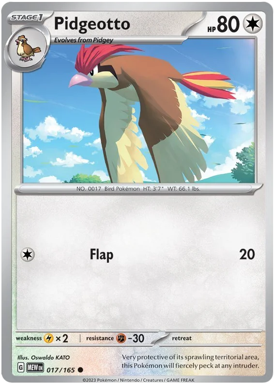 Pokemon - SV151 Scarlet & Violet 151 - Pidgeotto - 017/165