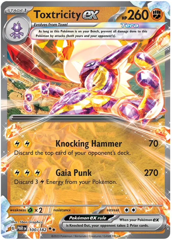 2023 Pokemon - SV04 Paradox Rift - Toxtricity ex - 100/182