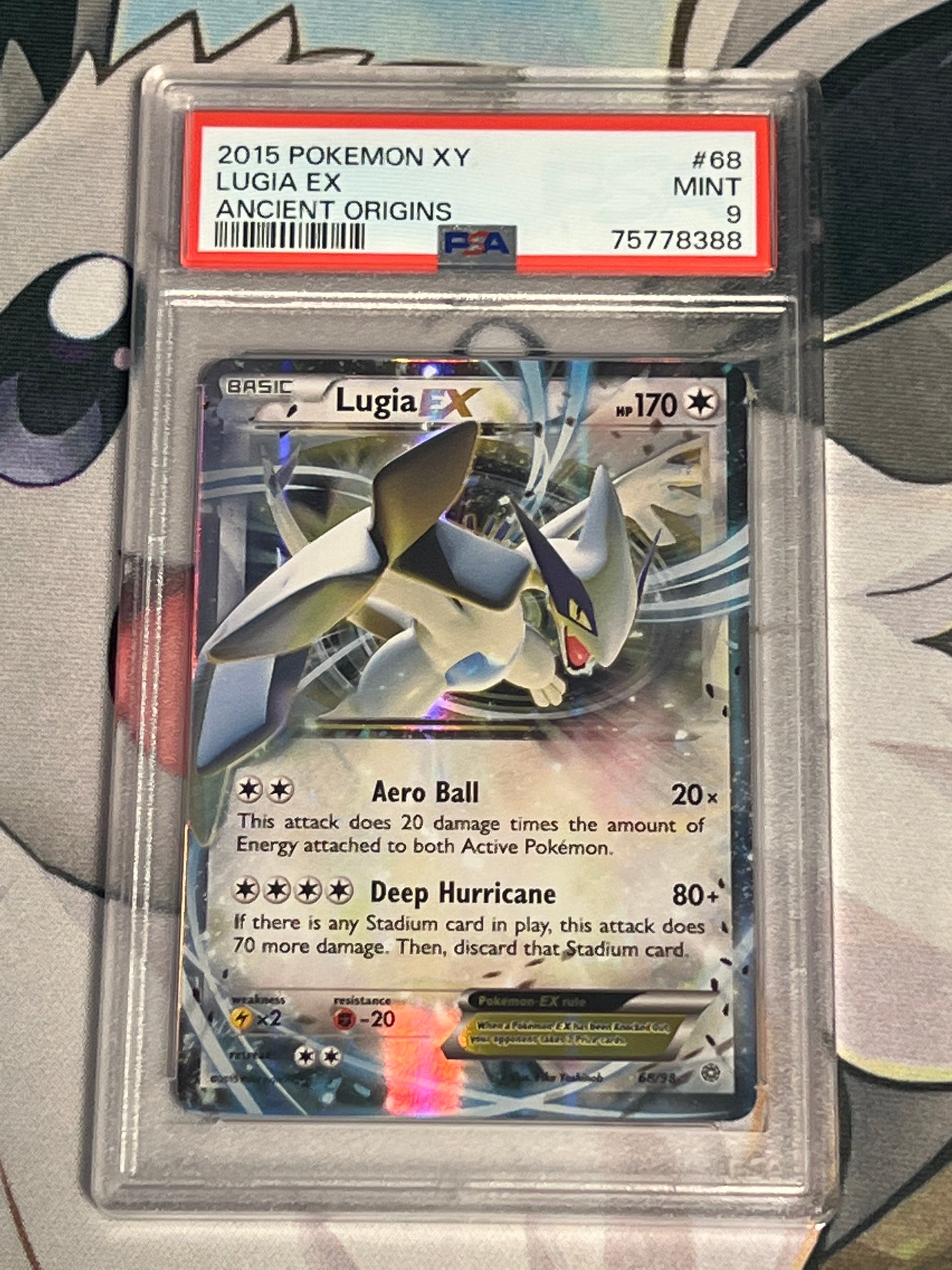2015 Pokemon Lugia EX - Ultra Rare - Holo - Graded PSA 9 - #68