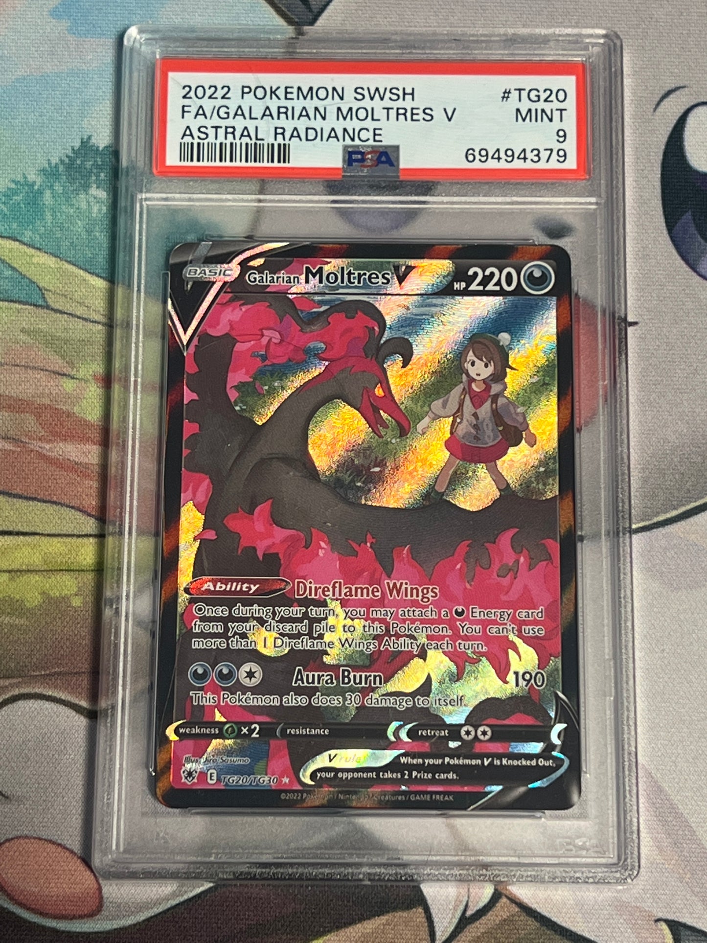2022 Pokemon Galarian Moltres - Trainer Gallery - Graded PSA 9 - #TG20