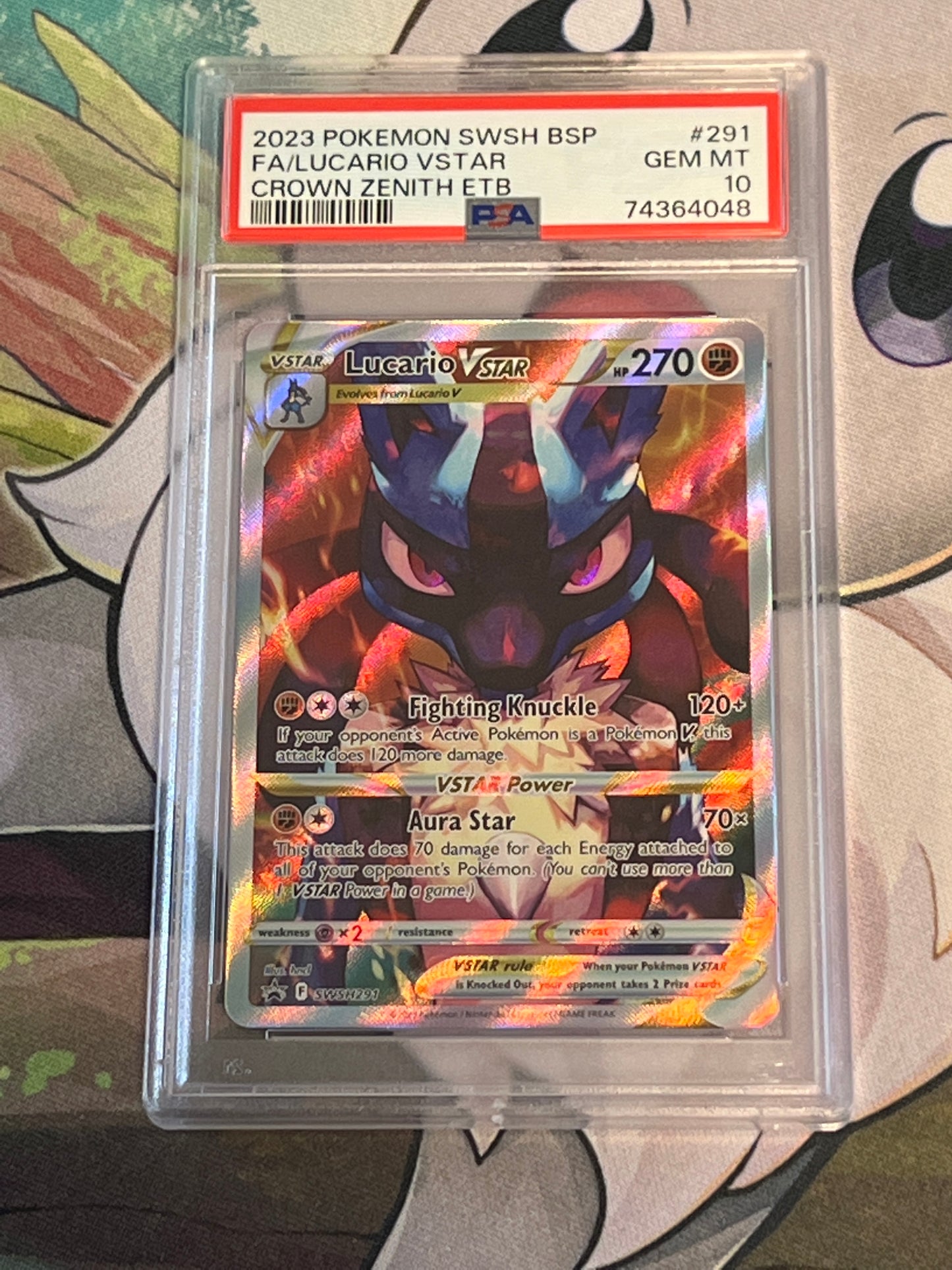2023 Pokemon Lucario Vstar - Ultra Rare - Promo - Graded PSA 10 - #291