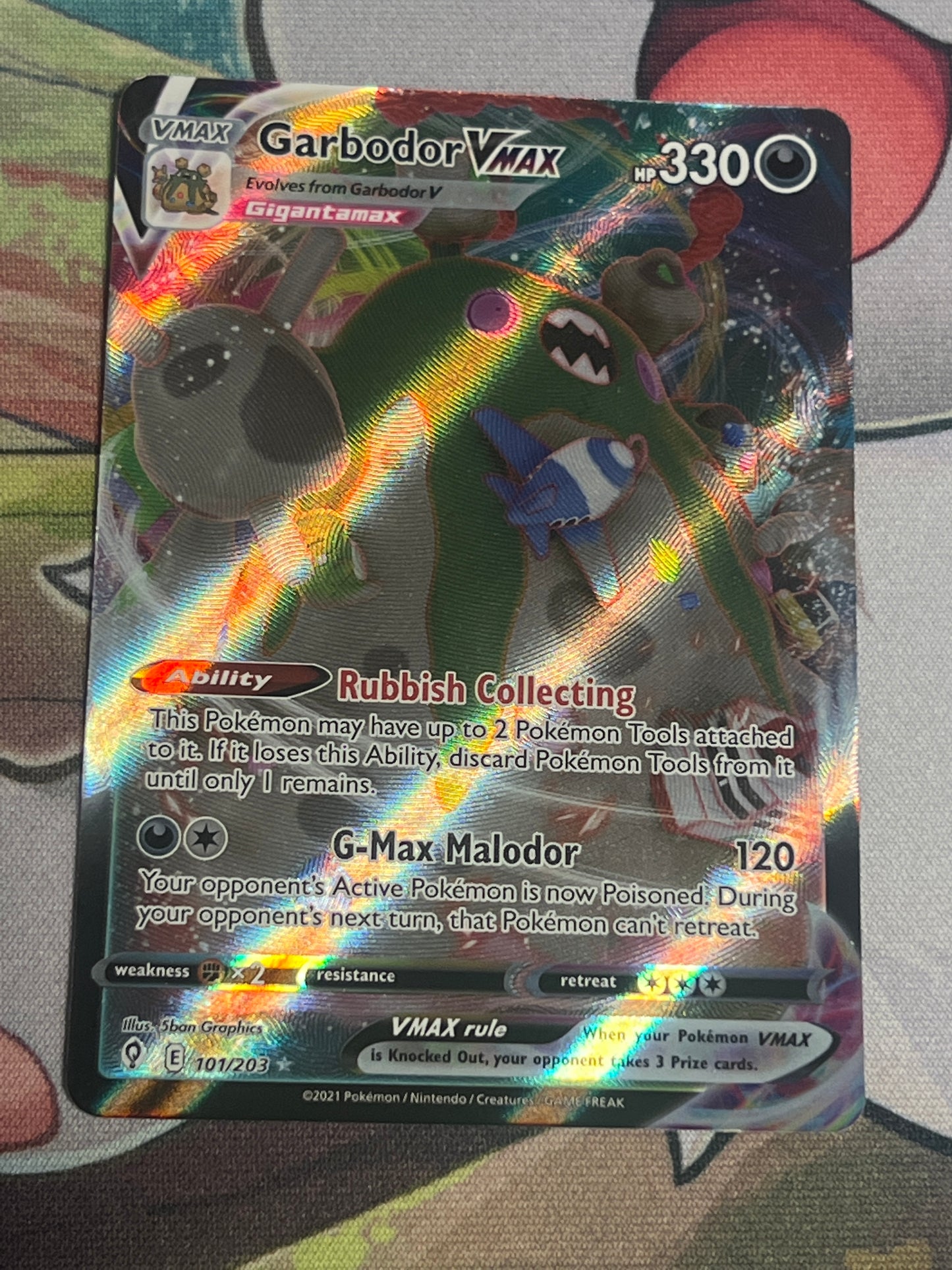 2021 Pokemon Garbodor Vmax - Ultra Rare - #101