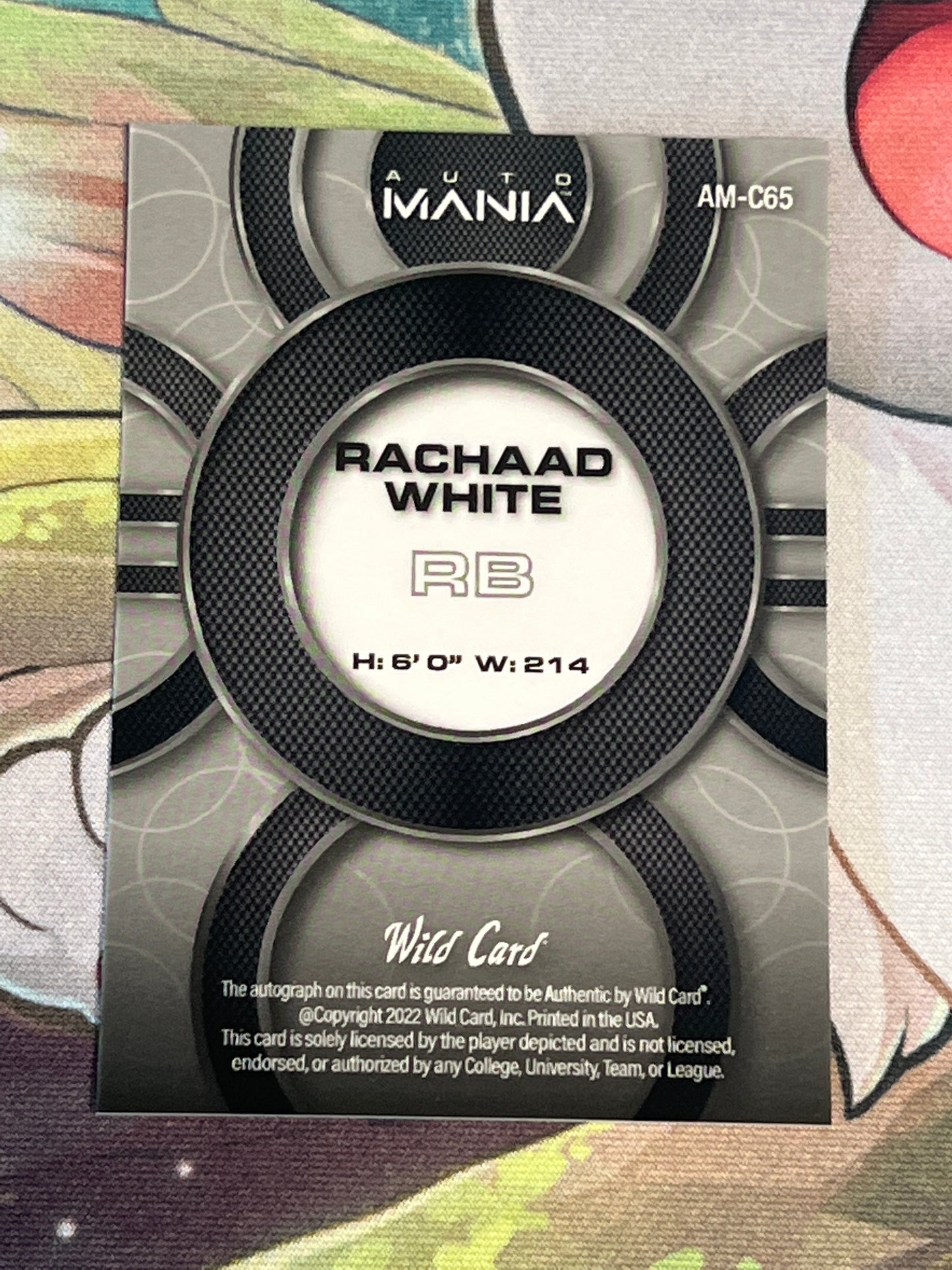 2022 Wild Card - Auto Mania - Rachaad White - Auto - Numbered /100 - #AM-C65