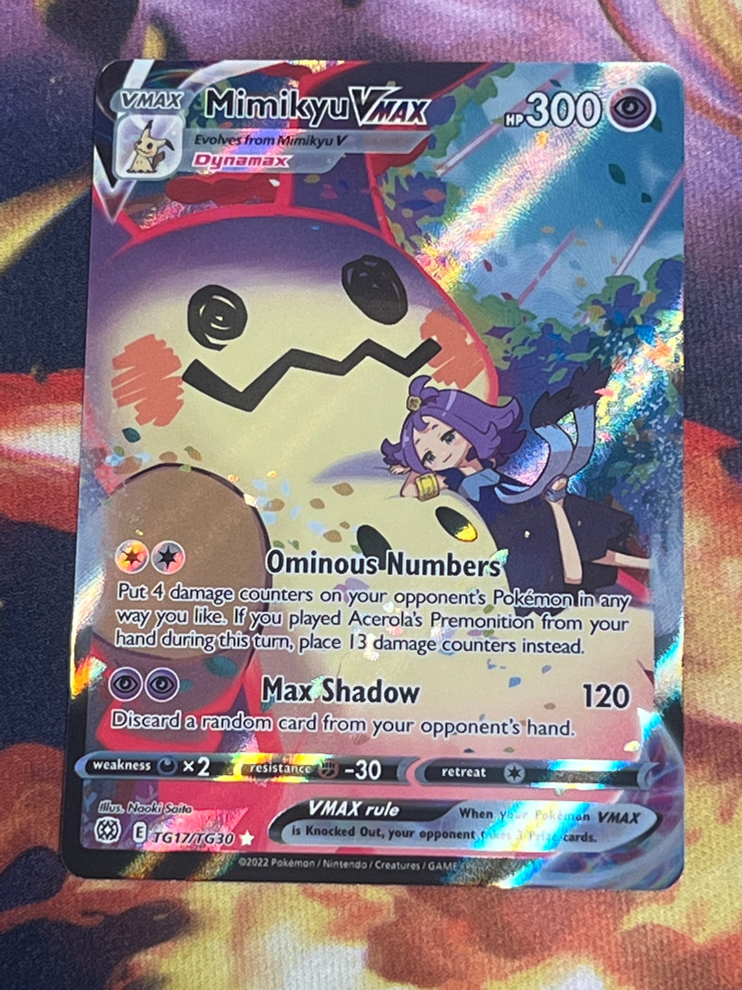 2022 Pokemon Mimikyu Vmax - Trainer Gallery - Ultra Rare - #TG17