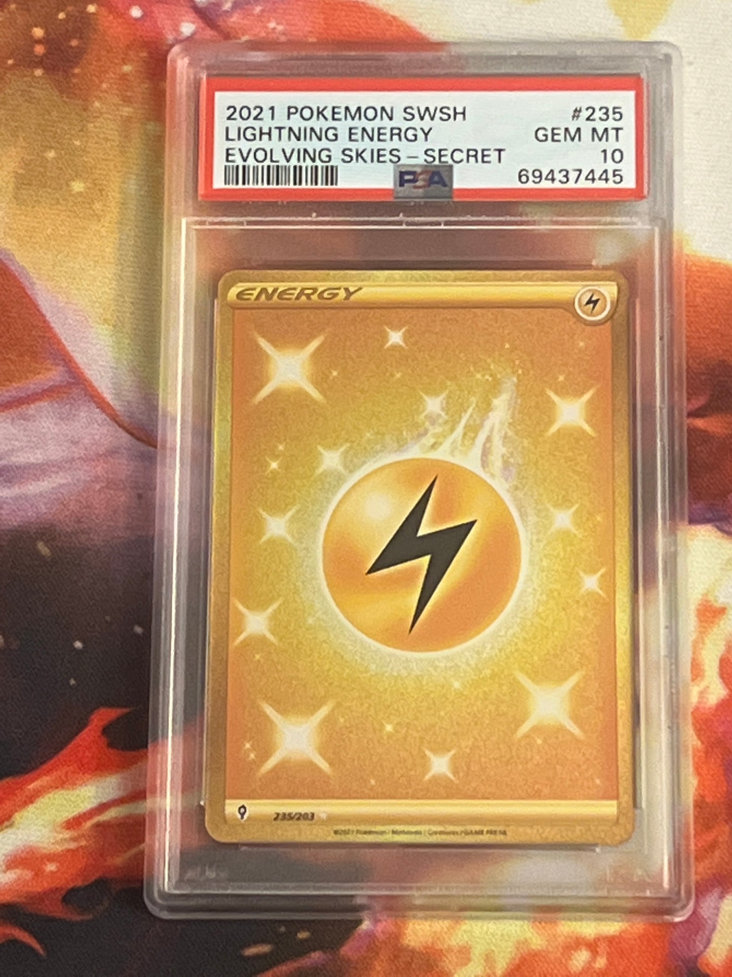 2021 Pokemon Lightning Energy - Secret Rare - Holo - Graded PSA 10 - #235