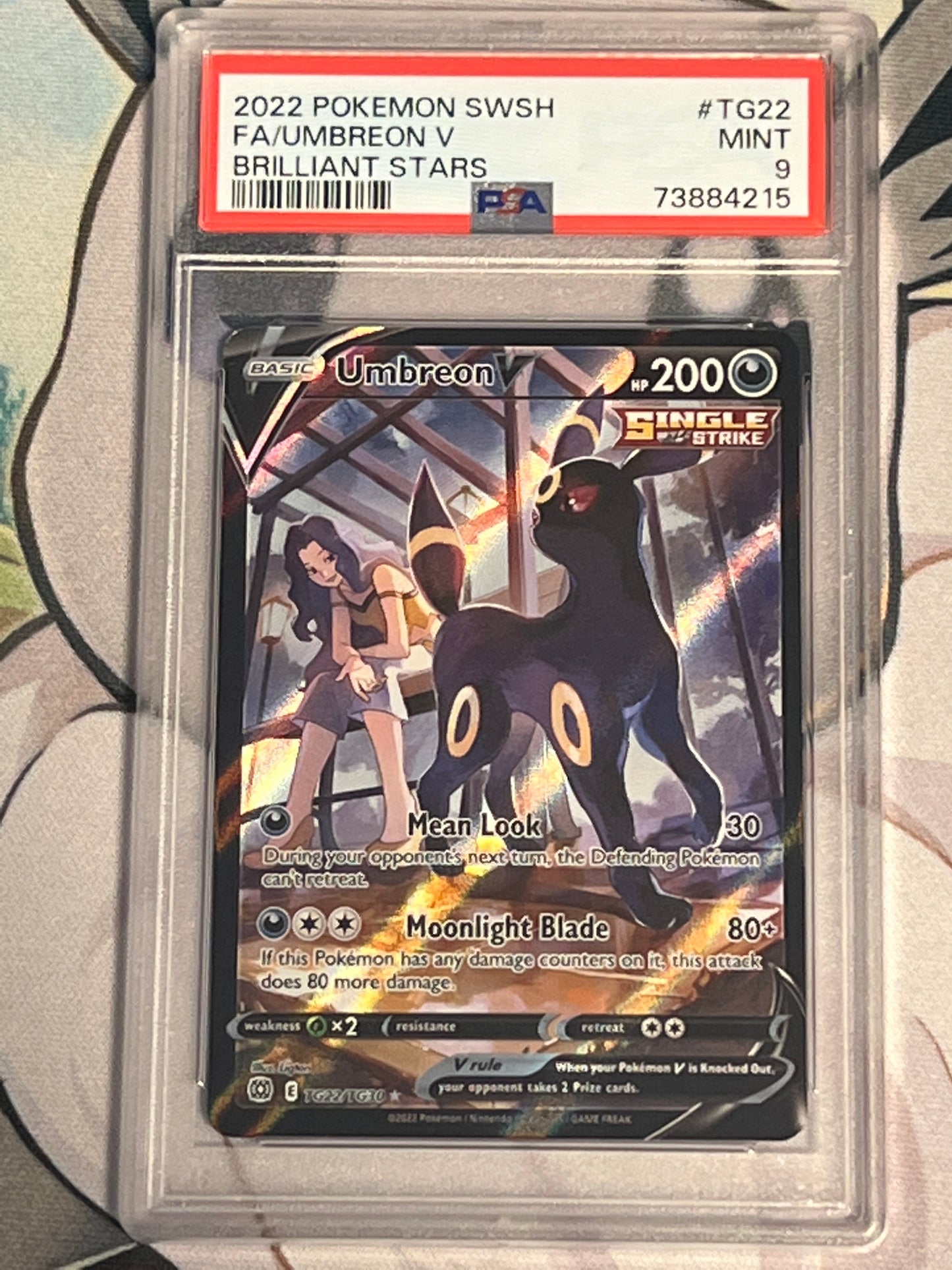 2022 Pokemon Umbreon V -Trainer Gallery - Holo - Graded PSA 9 - #TG22