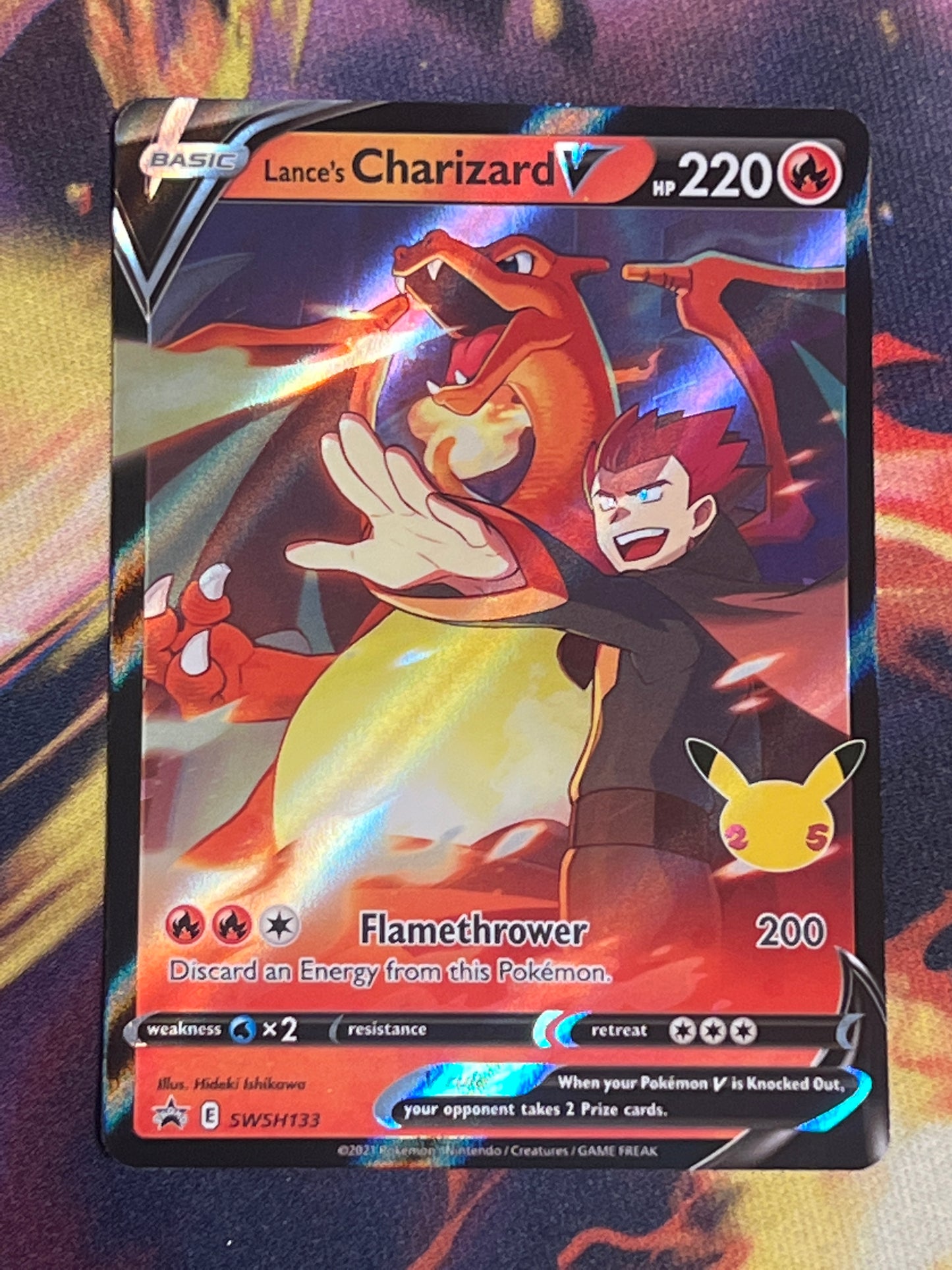 2021 Pokemon Lance's Charizard V - Black Star Promo - #SWSH133