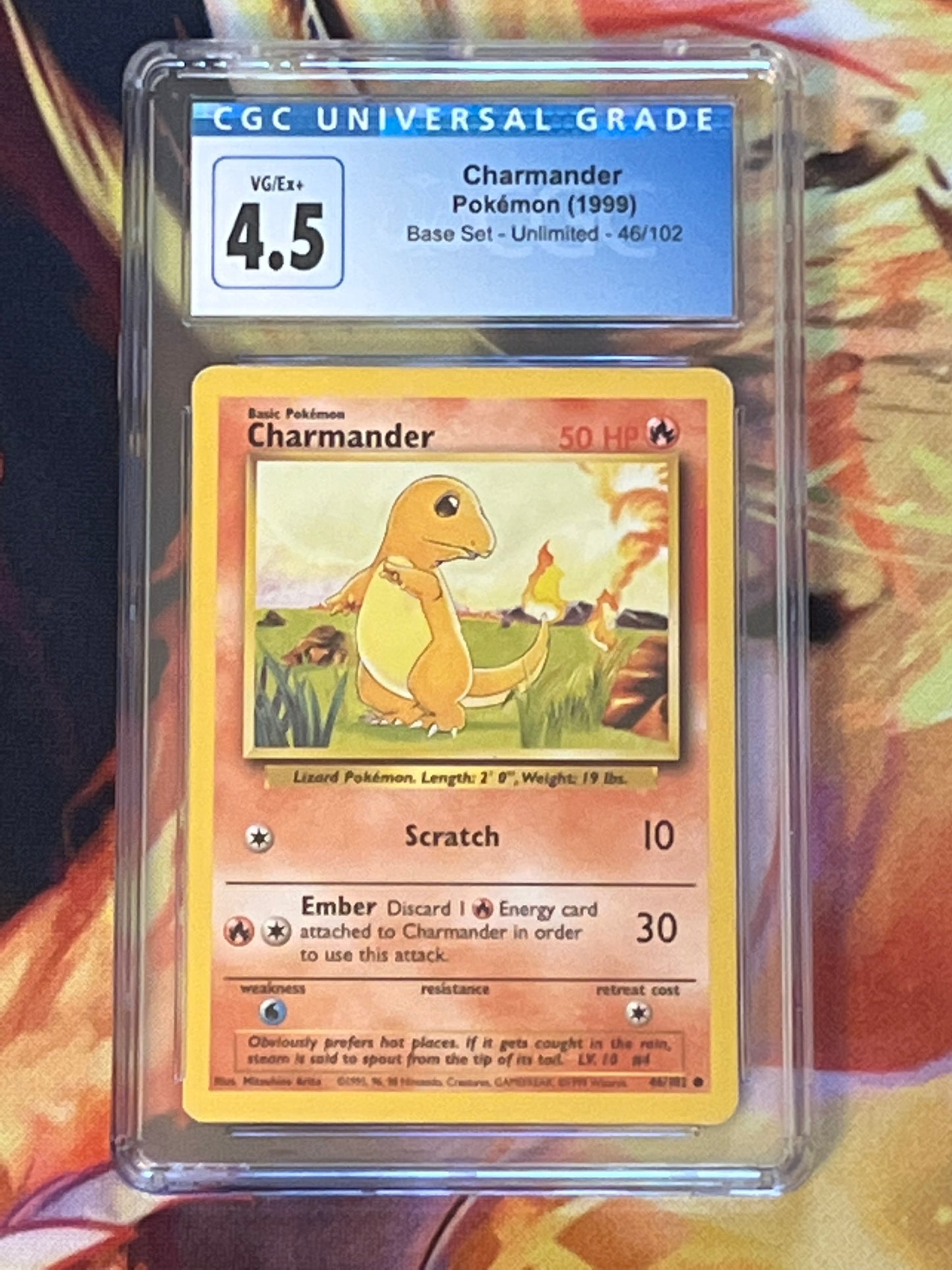 1999 Pokemon Charmander - Non-Holo - CGC 4.5 - #46