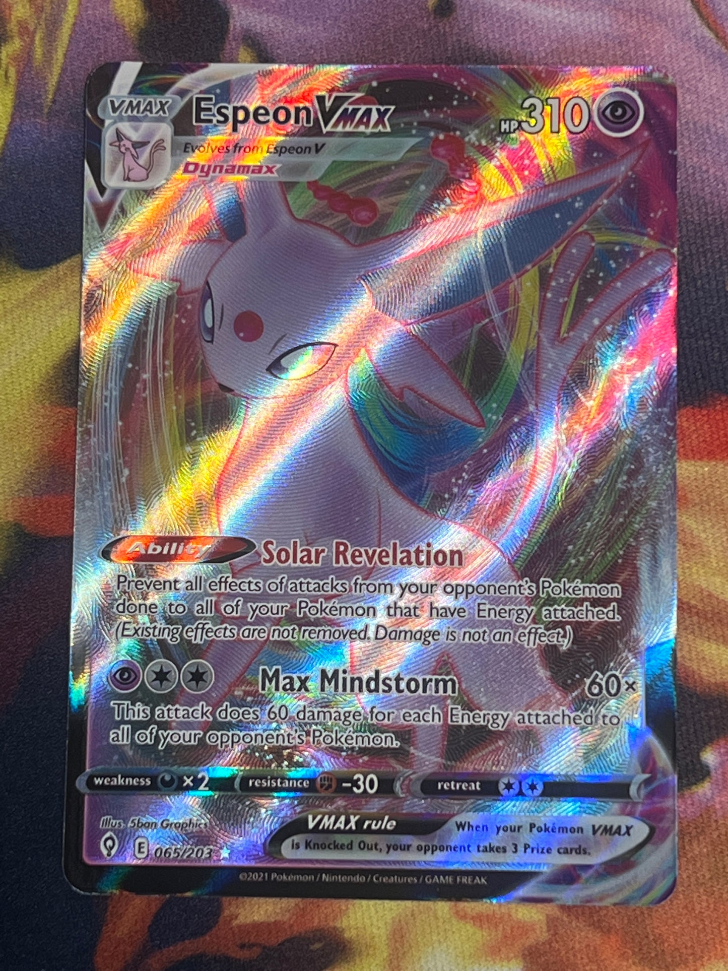 2021 Pokemon ESPEON Vmax - Ultra Rare - Holo - #65