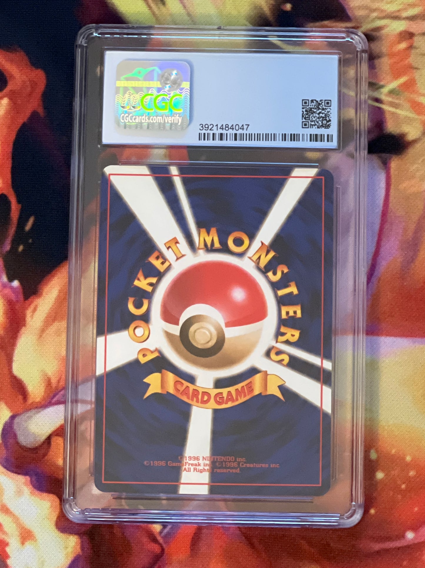 1996 Pokemon Kangaskhan - Japanese - Holo Rare - Graded CGC 8.5 - #115