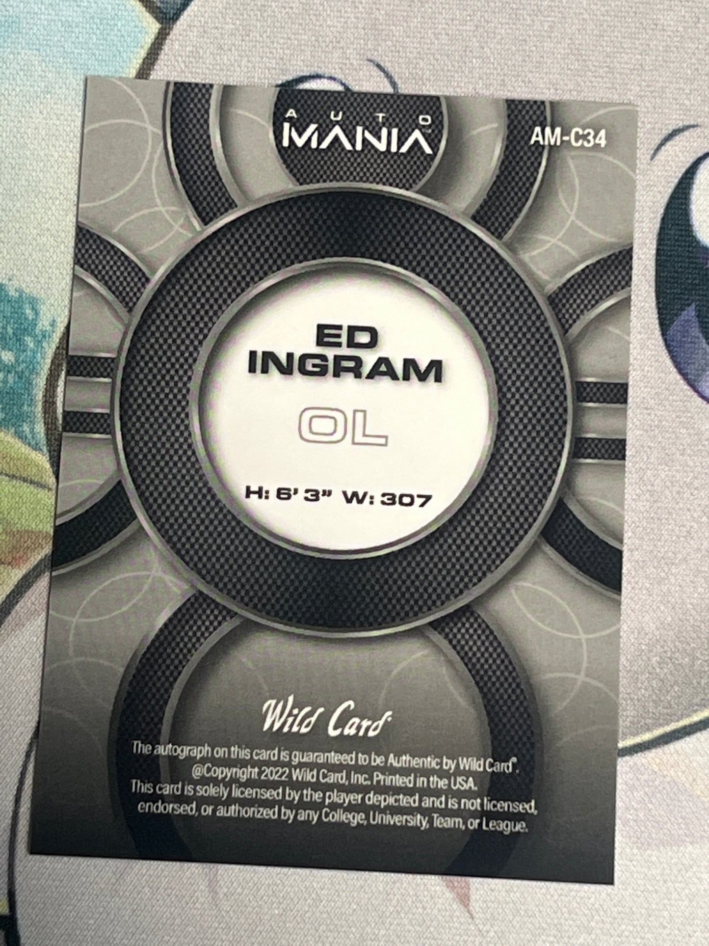 2022 Wild Card - Auto Mania - Ed Ingram - Auto - #AM-C34