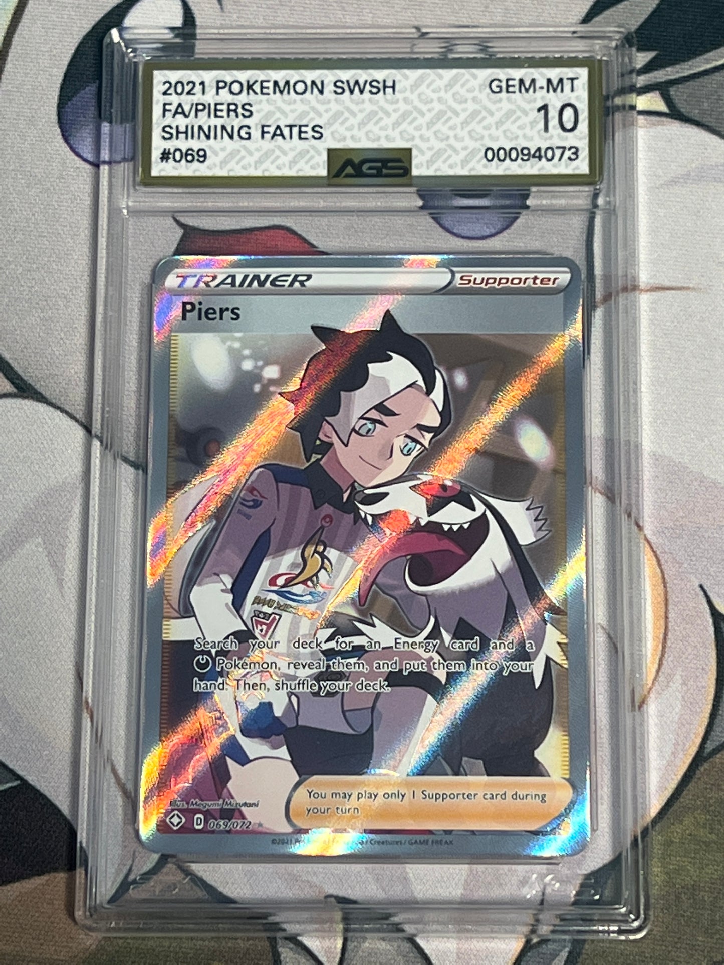 2021 Pokemon Piers - Ultra Rare - Holo - Graded AGS 10 - #069