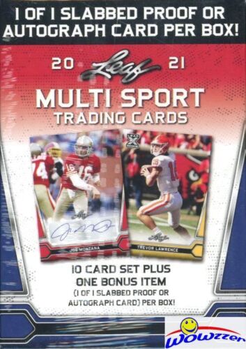 2021 Leaf Multi Sport - 1 of 1 Slabbed Proof or Autograph Card per Box