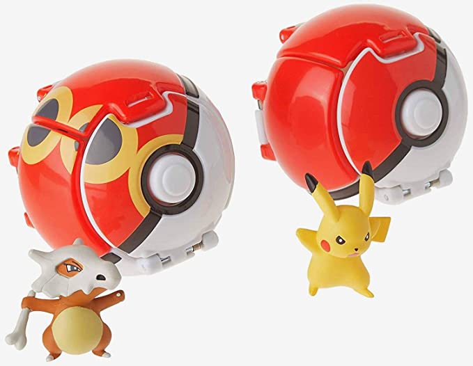 Pokemon Throw'n'Pop Poke Ball - Pikachu & Cubone w/ Limited Repeat Ball*