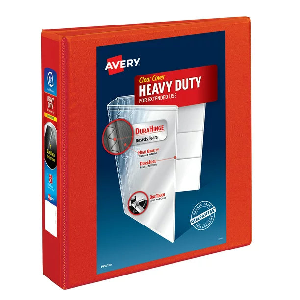Avery - Binder - Heavy Duty - 1.5 Inch Rings - Red