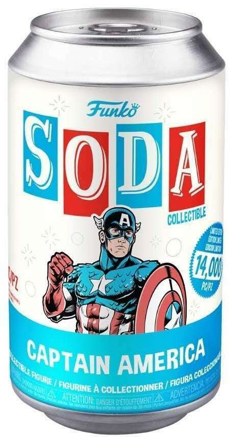 Funko Soda Collectible - Captain America - 14,000 PC