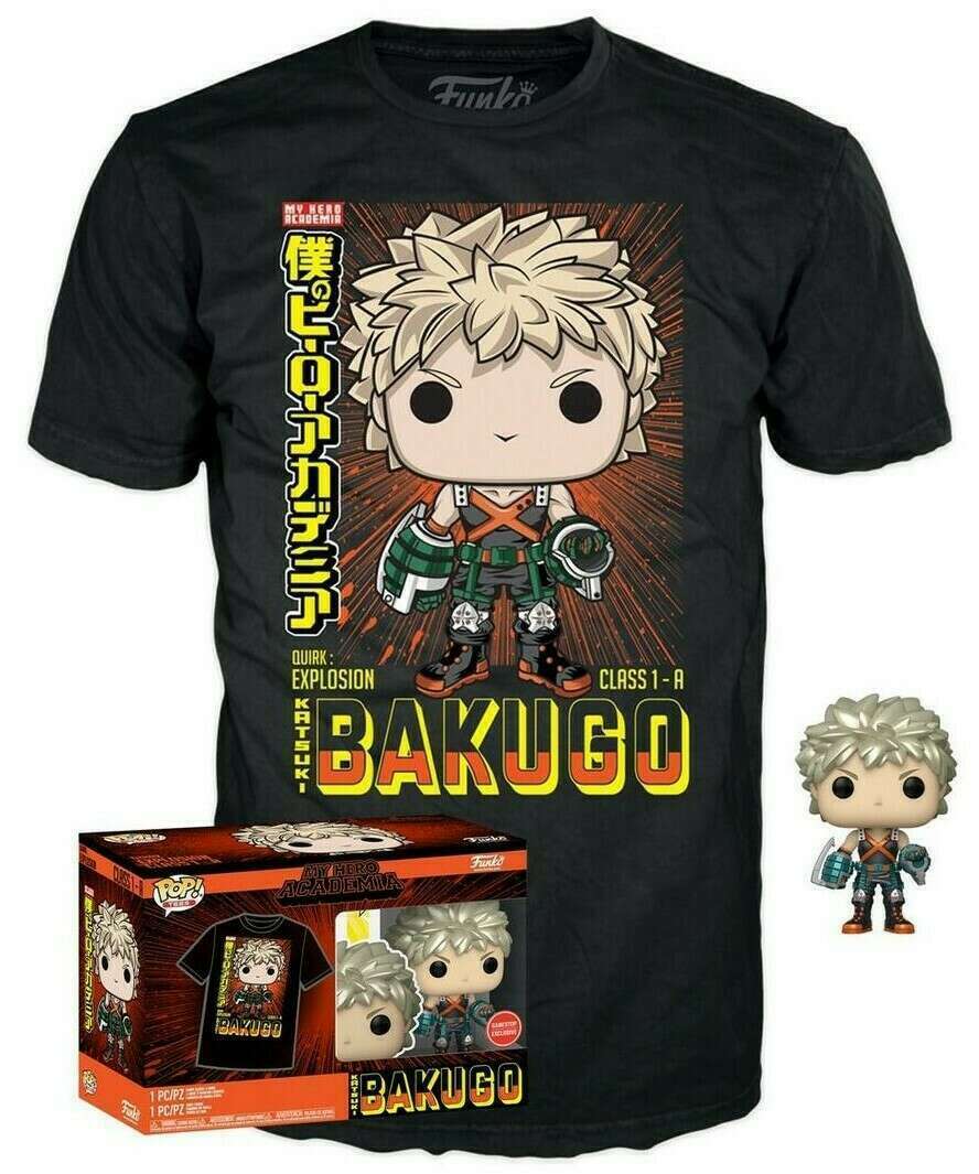 Funko Pop! Katsuki Bakugo (Metallic) - My Hero Academia - T-Shirt Combo (XXL)