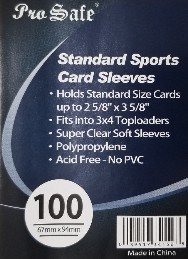Pro Safe - Standard Sports Card Sleeves Pack (100 Sleeves)