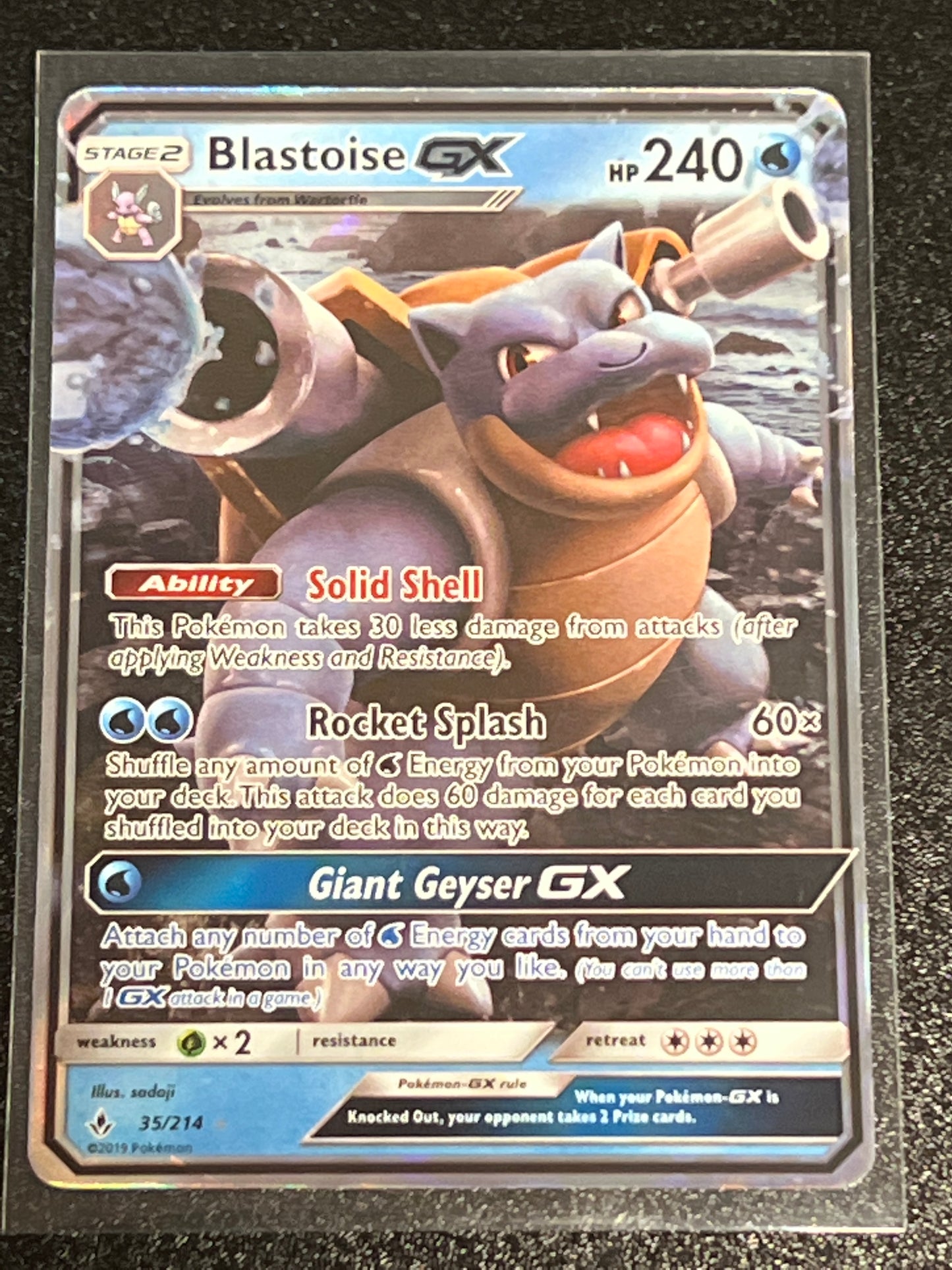 2019 Pokemon BLASTOISE GX - Holo - #35