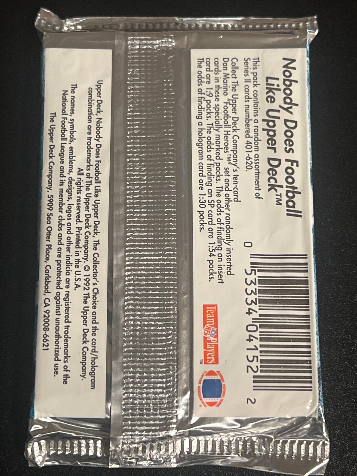 1992 - Upper Deck - Football Series 2 - Factory Sealed Pack (1 Pack)