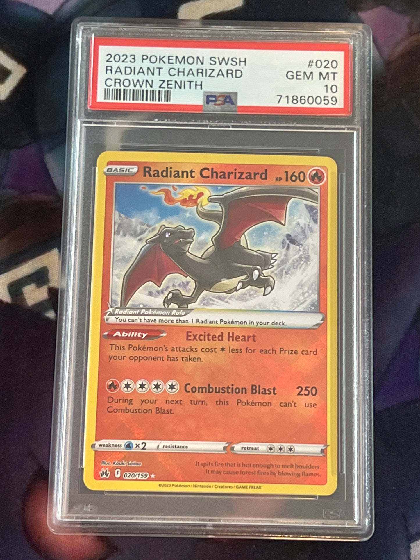 2023 Pokemon Radiant Charizard - Radiant Rare - Graded PSA 10 - #20
