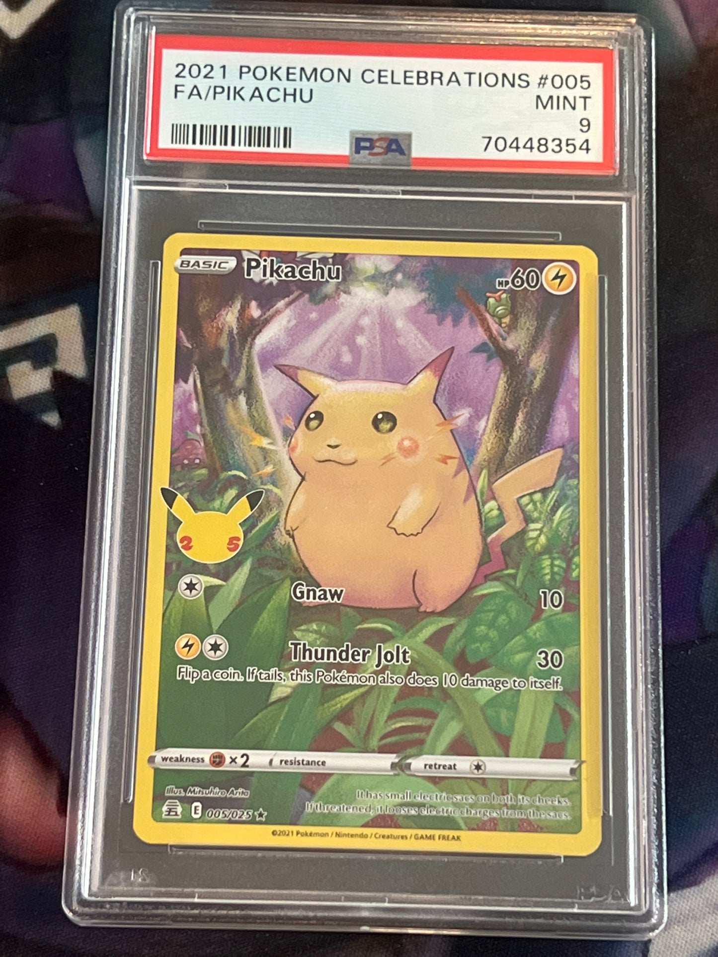2021 Pokemon Celebrations Pikachu - Ultra Rare - Graded PSA 9 - #005