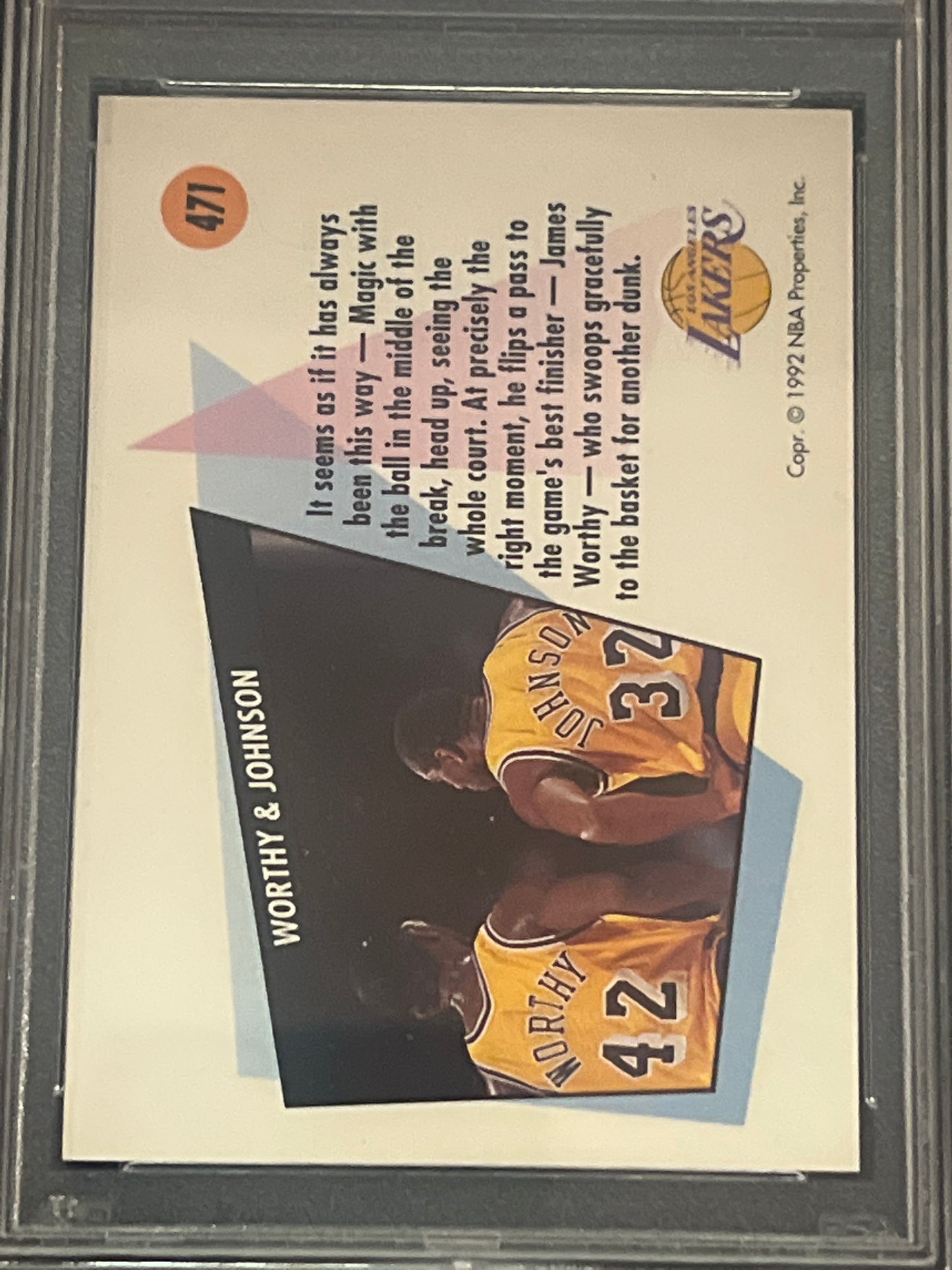 1991 Skybox MAGIC JOHNSON & JAMES WORTHY - #471 - PSA 9