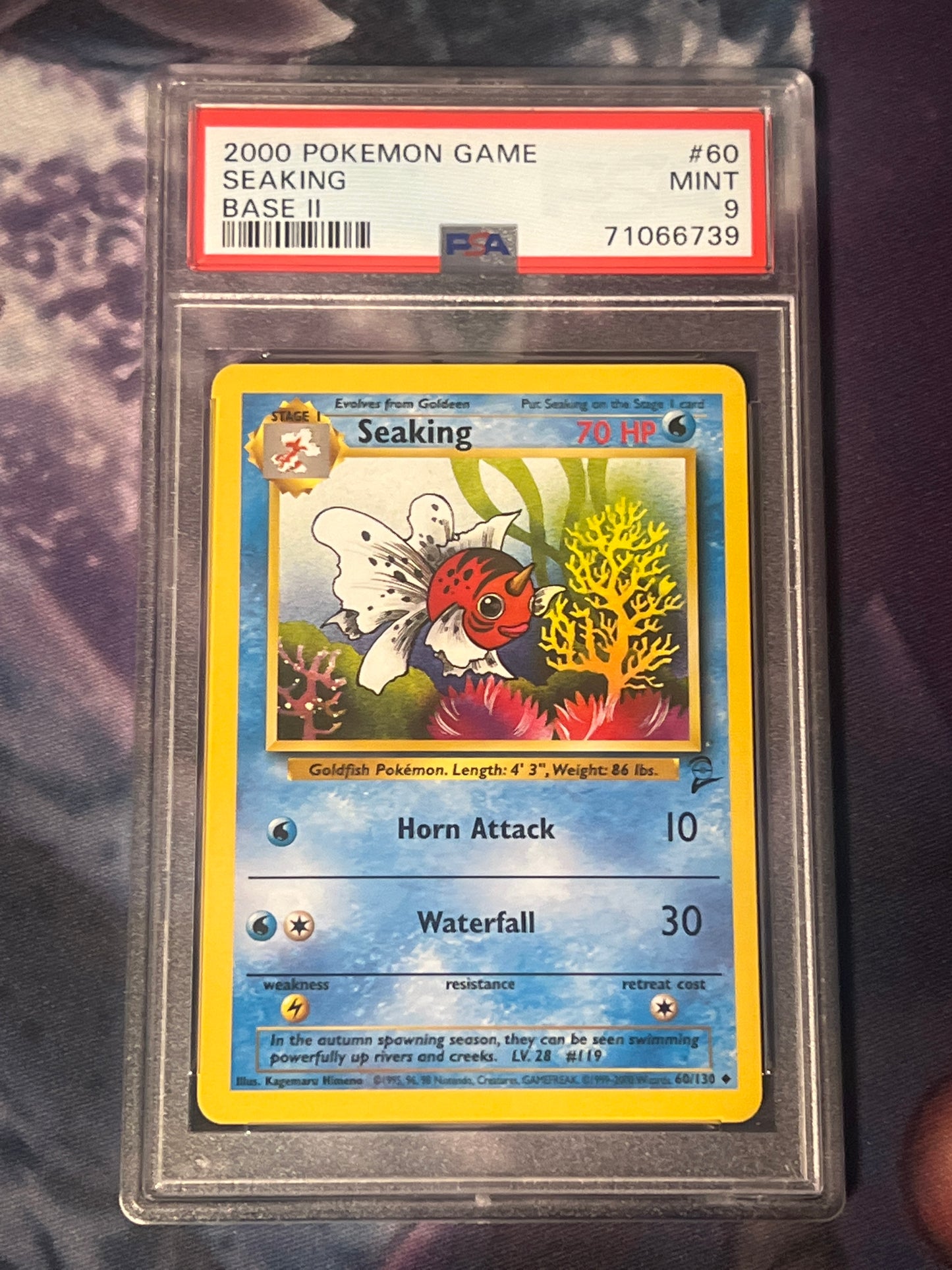 2000 Pokemon - Seaking - Base Set 2 - Graded PSA 9 - #60