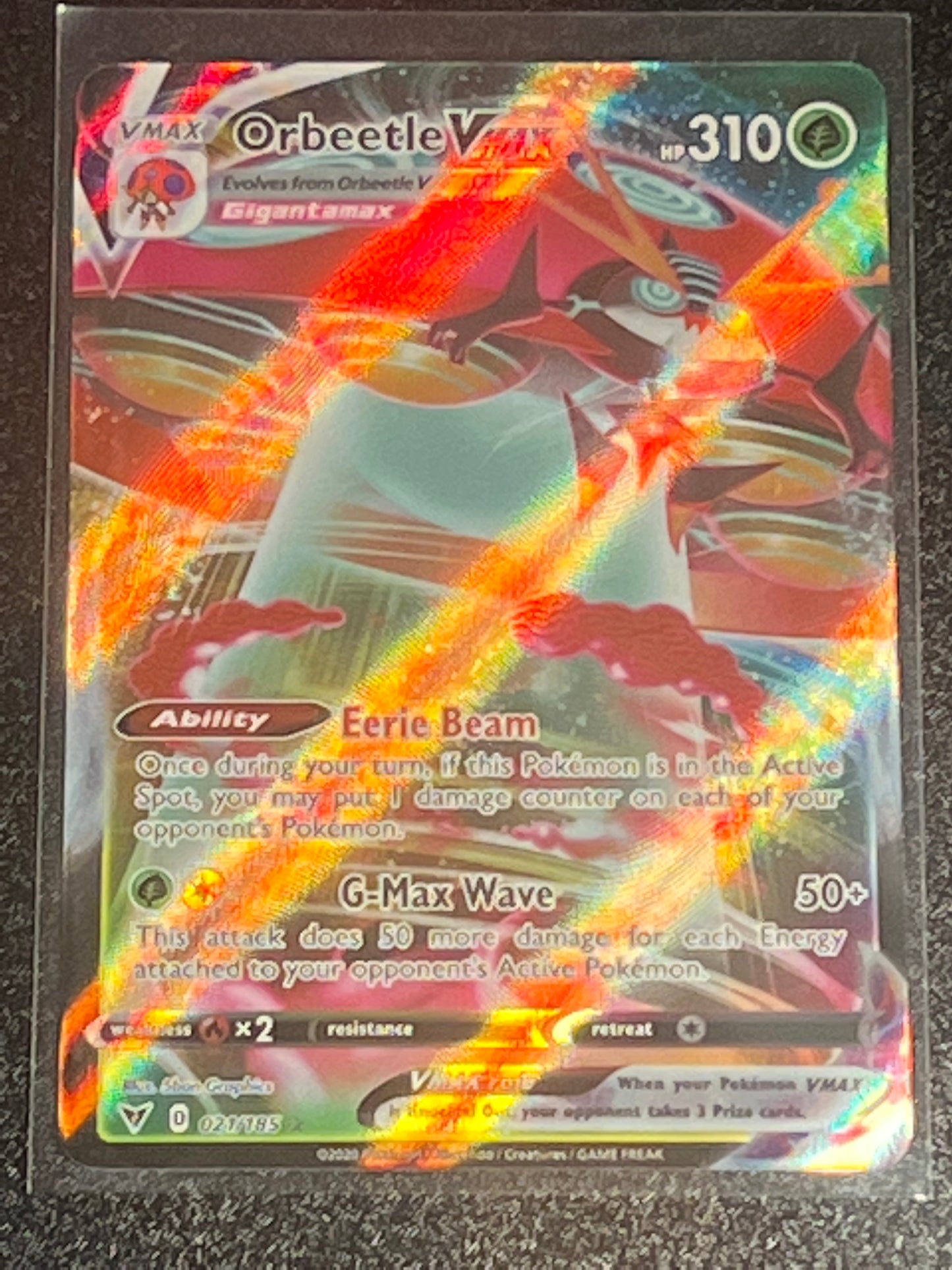 2020 Pokemon ORBEETLE VMAX - Holo - #21