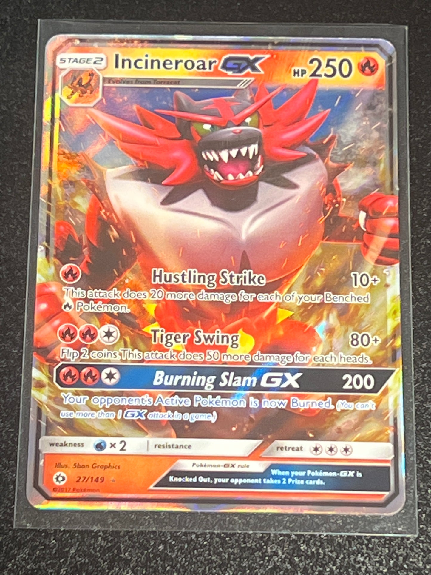 2017 Pokemon INCINEROAR GX - Holo - #27