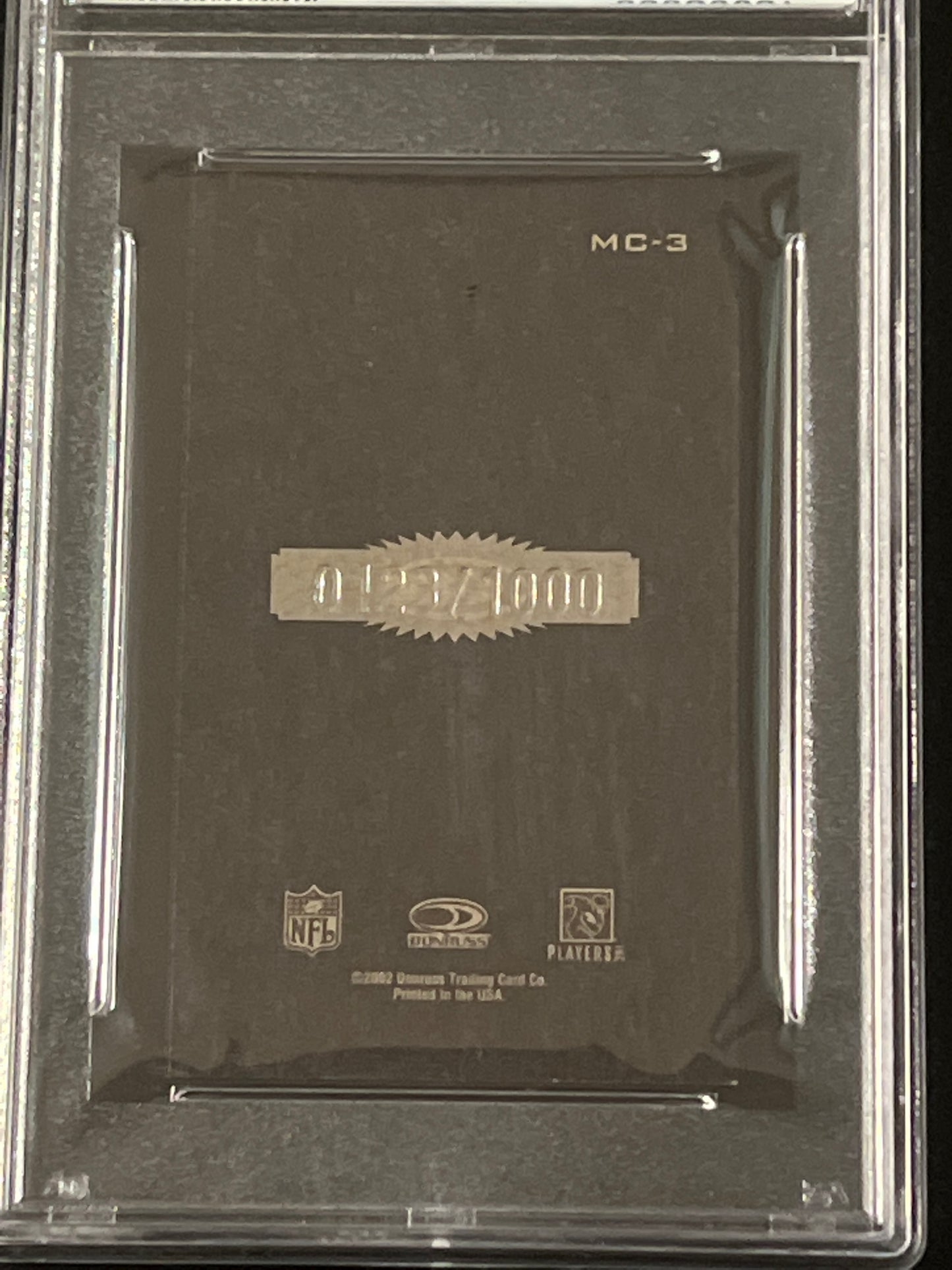 2002 Donruss TOM BRADY - #MC-3 - 0123/1000 - PSA 7