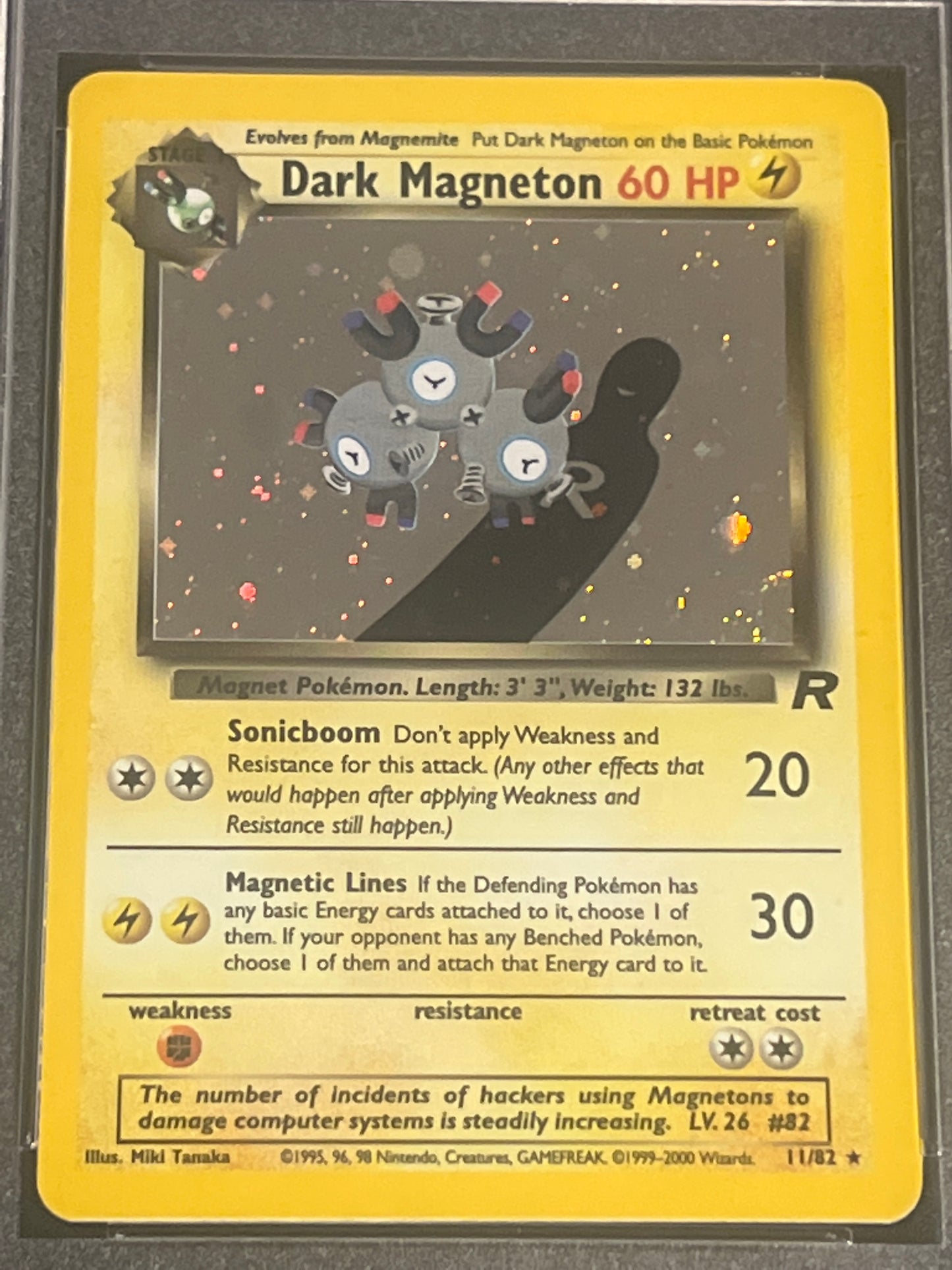 2000 Pokemon Rocket DARK MAGNETON - Holo - PSA 8