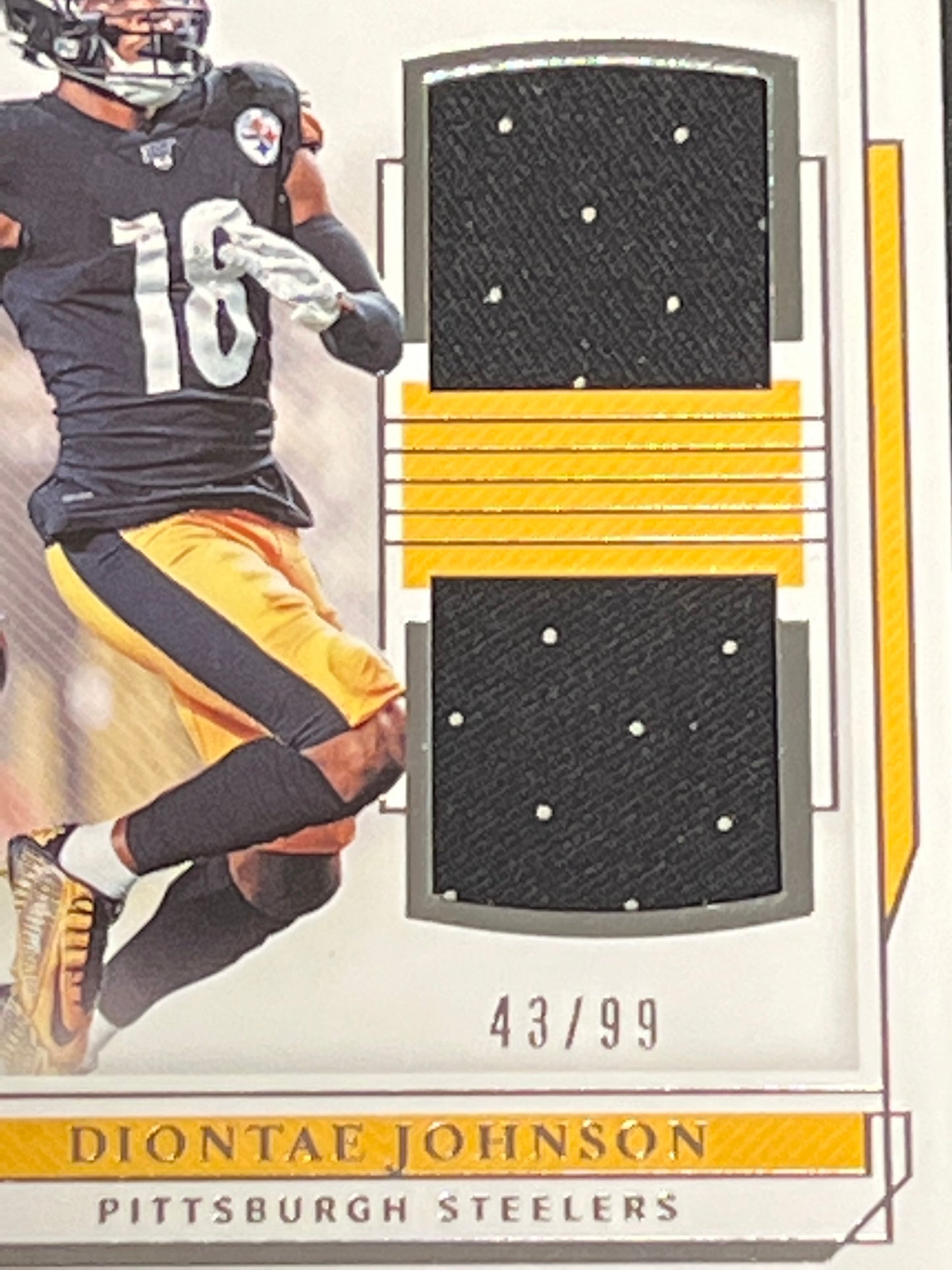 2019 Panini Nat. Treas. DIONTAE JOHNSON - Patch Card - 43/99 - #RDM-34