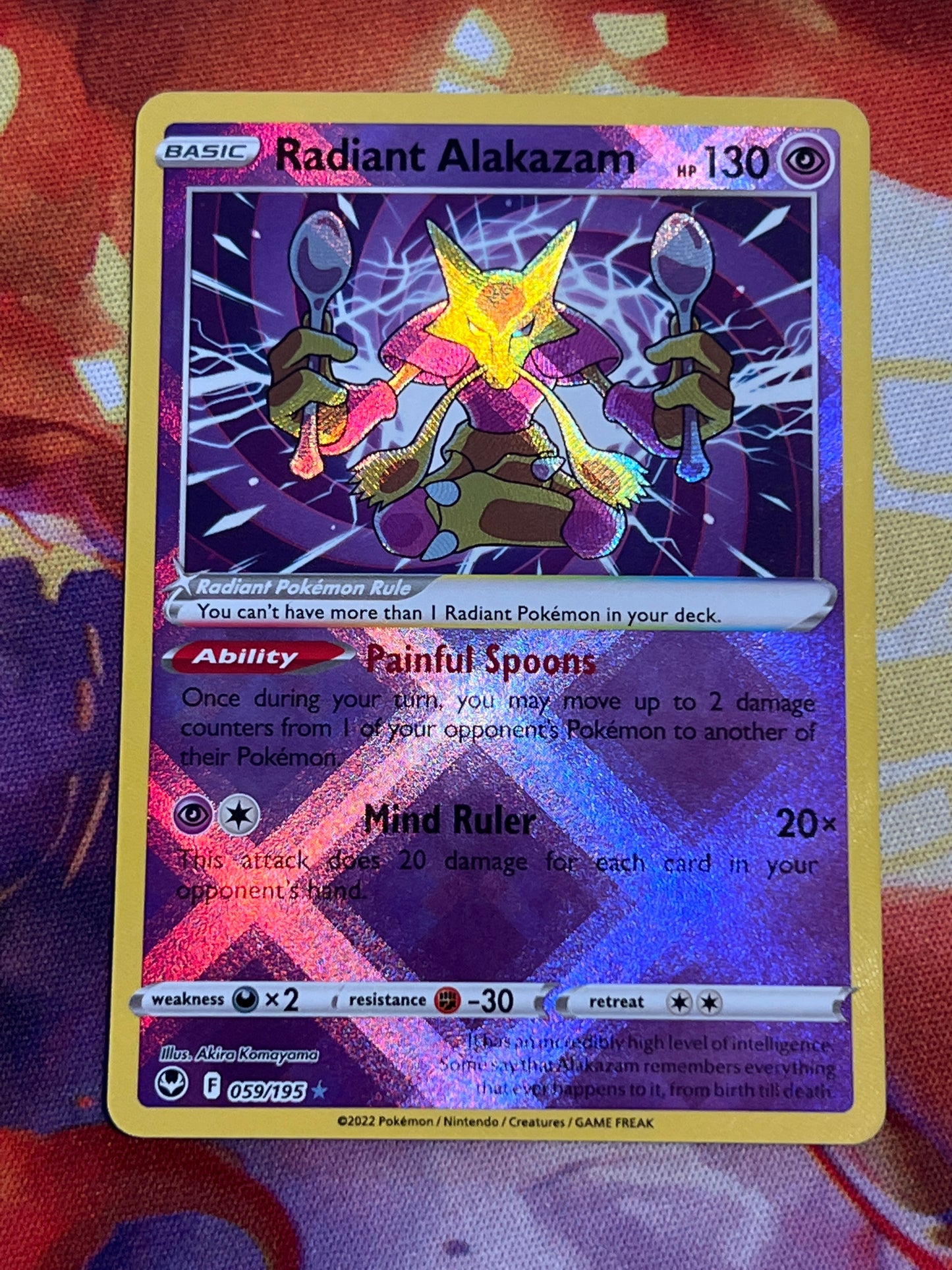 2022 Pokemon Radiant Alakazam - Radiant Rare - #59