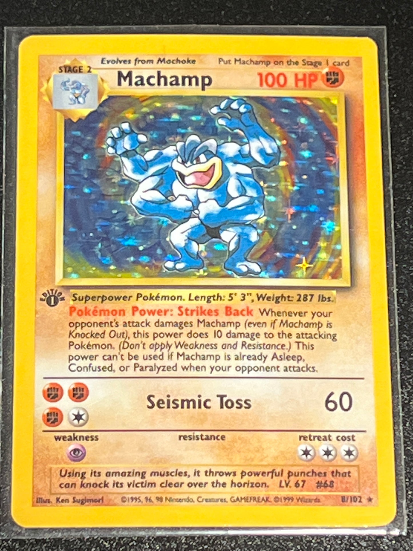1999 Pokemon MACHAMP - First Edition- #8