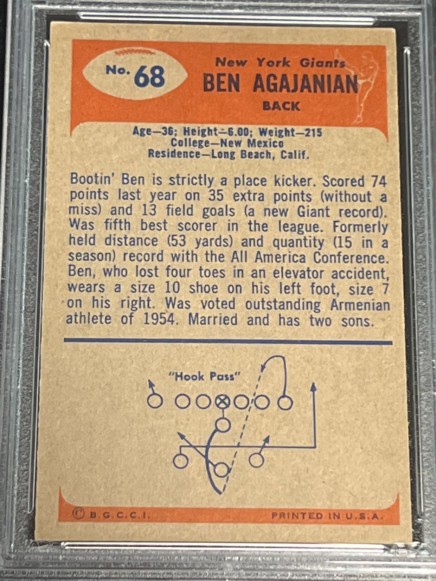 1955 Bowman BEN AGAJANIAN - PSA 4