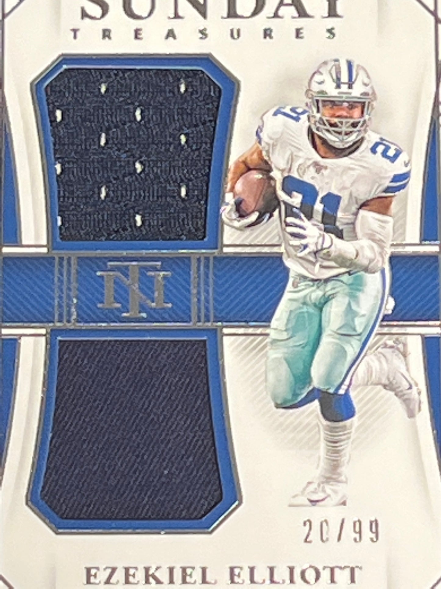 2019 Panini Nat. Treas. EZEKIEL ELLIOTT - Patch Card - 20/99 - #STR-6