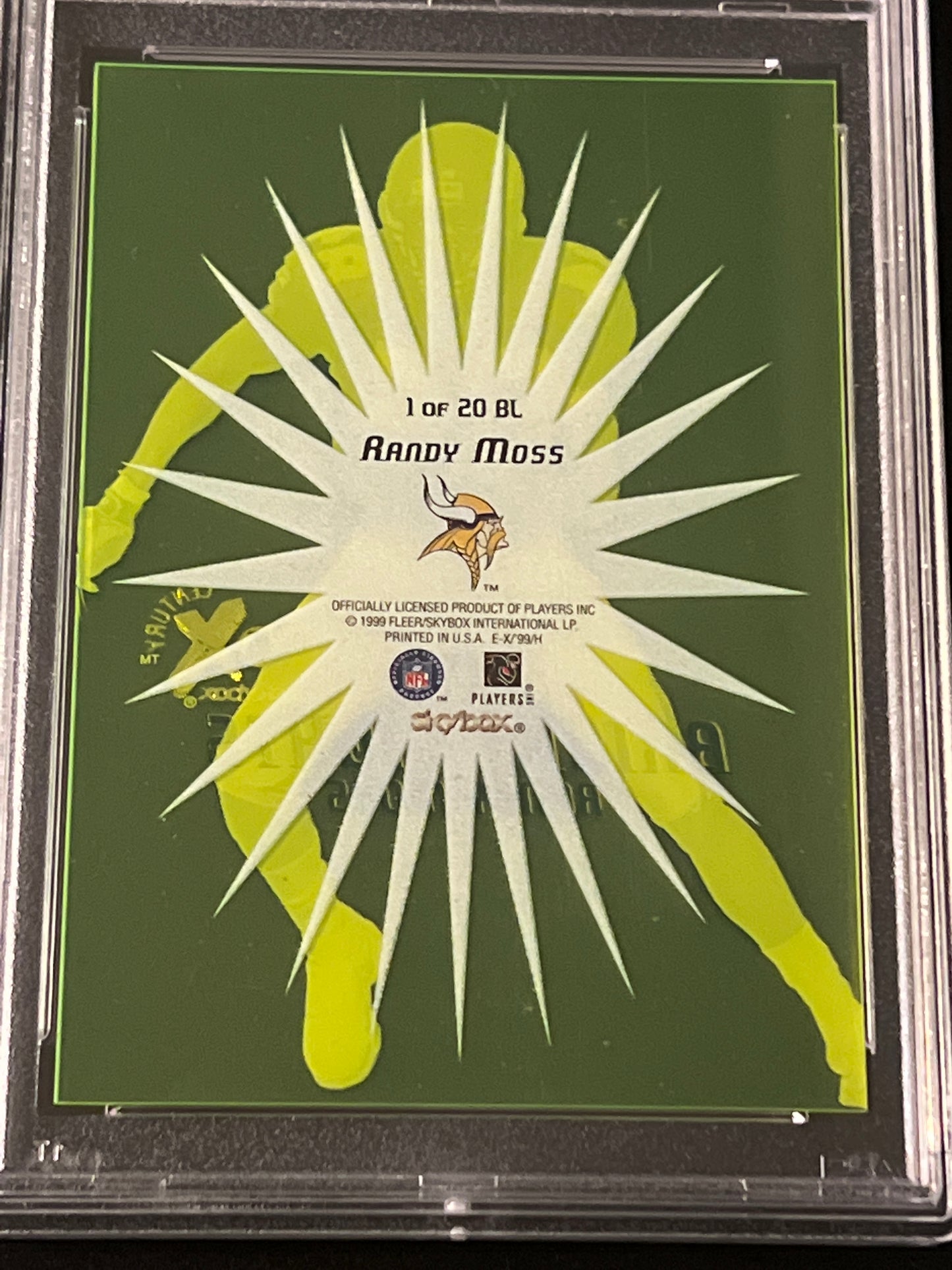 1999 E-X Century RANDY MOSS - #1 - PSA 9