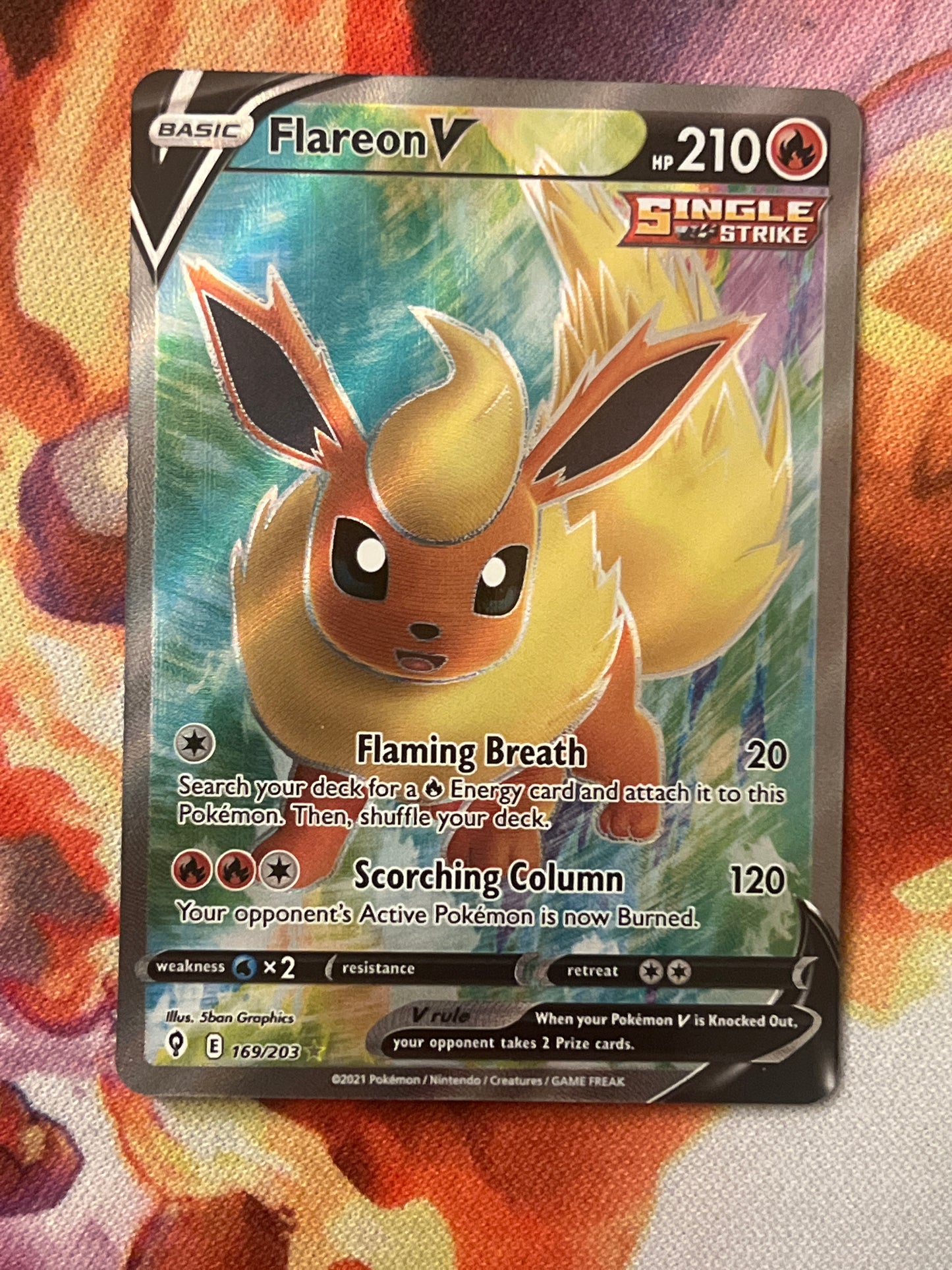 2021 Pokemon Flareon V - Ultra Rare - #169