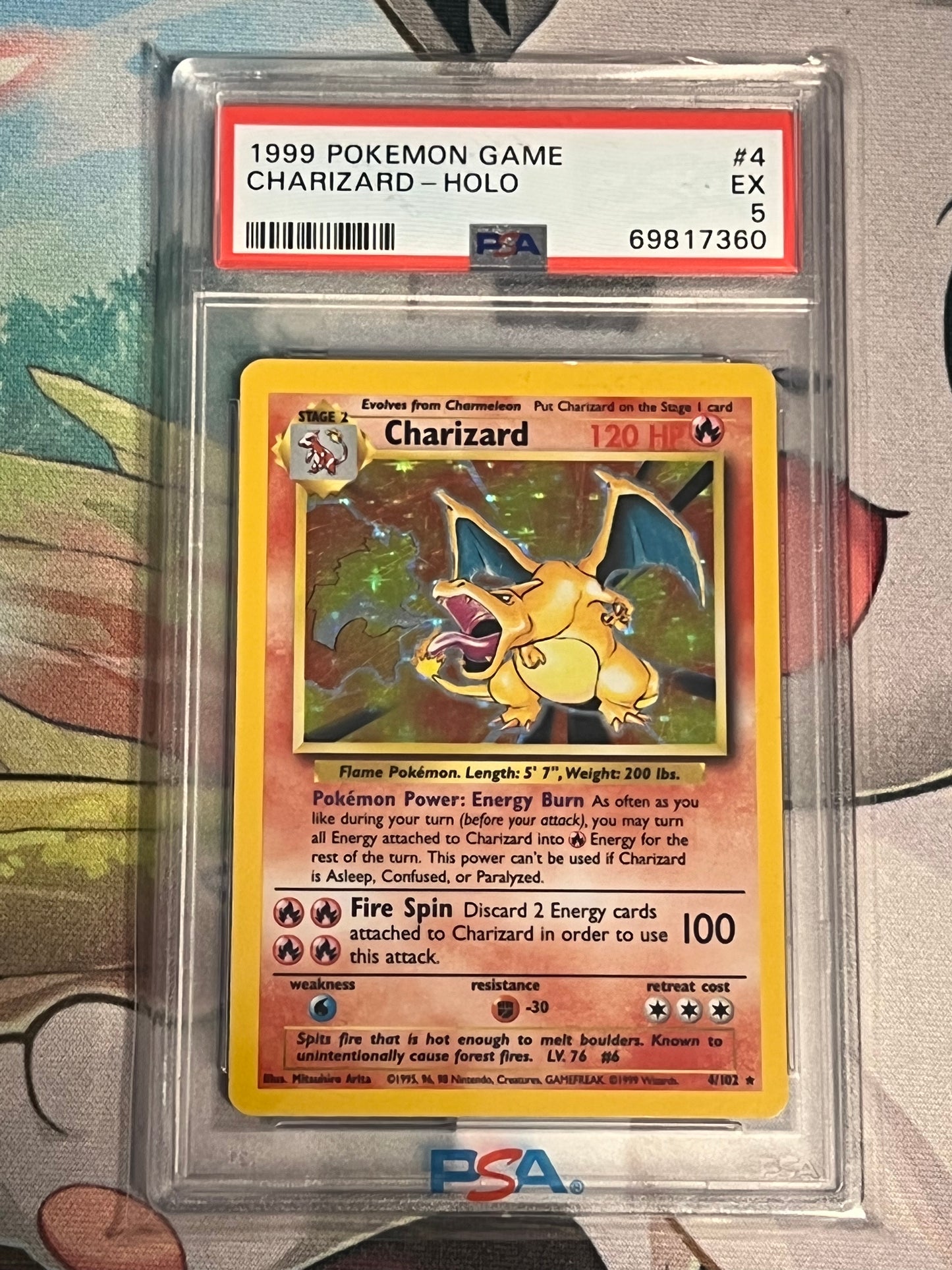 1999 Pokemon Charizard - Holo - PSA 5 - #4