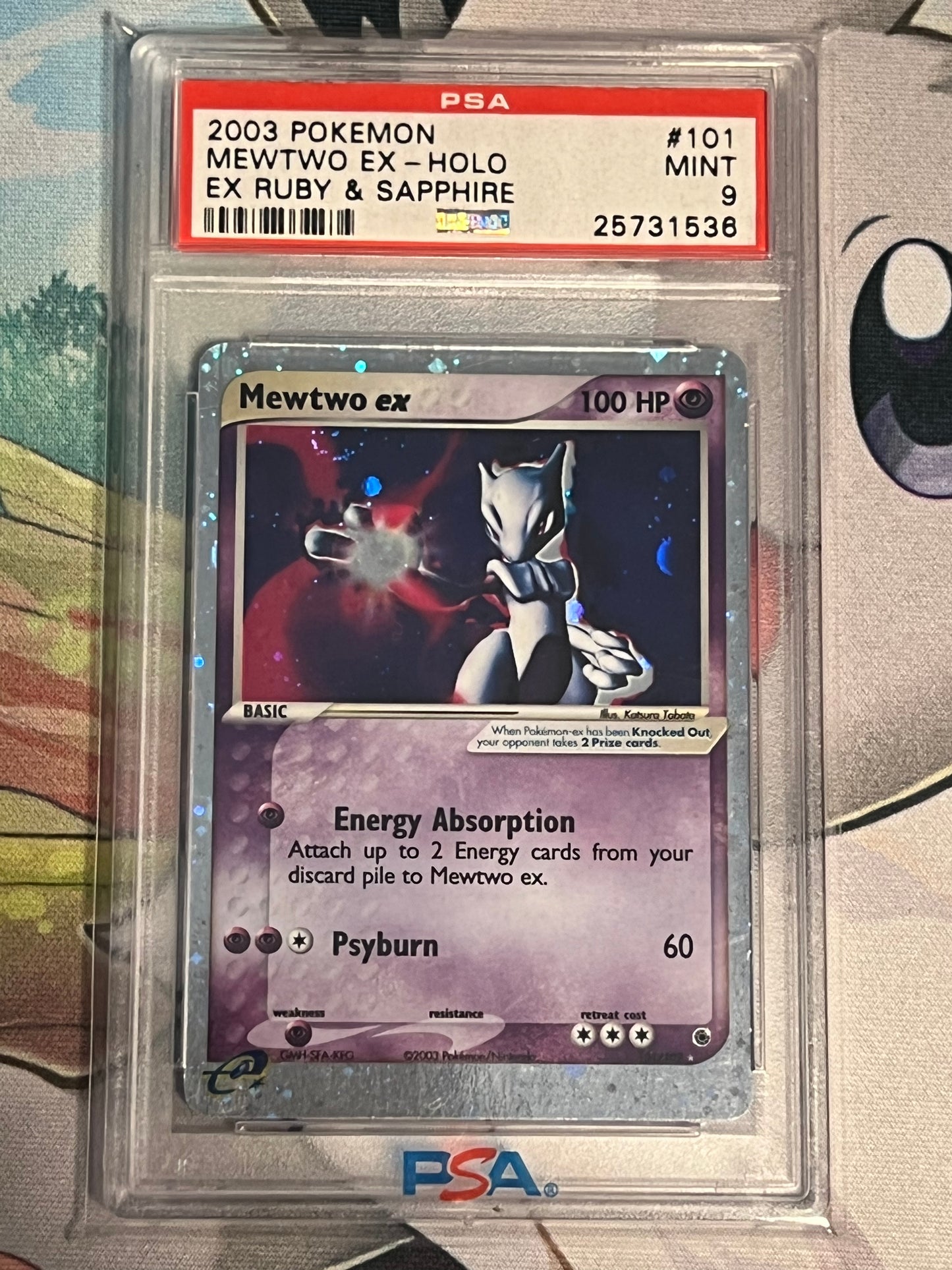 2003 Pokemon Mewtwo ex - Holo - PSA 9 - #101