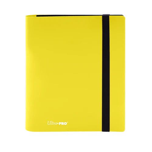 Ultra Pro - 4 Pocket Eclipse UP PRO Binder - Lemon Yellow (Holds 160 Cards)