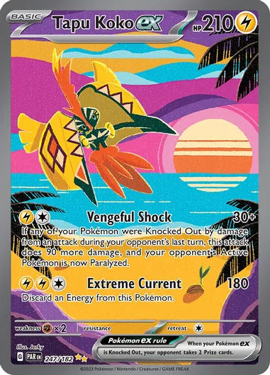 Pokemon - SV04 Paradox Rift - Tapu Koko ex - 247/182