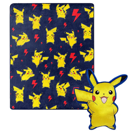 Pokemon - Character Cloud Pillow & Throw Blanket Set - Pikachu