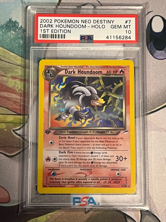 2002 Pokemon Dark Houndoom - Holo - First Edition - PSA 10 - #7