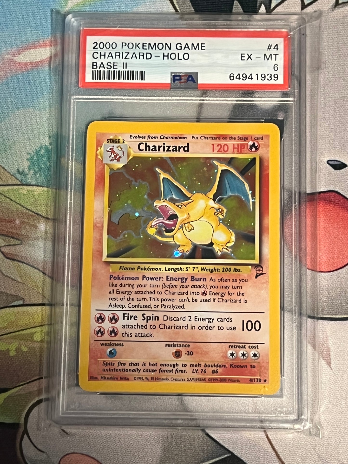 2000 Pokemon Charizard - Holo - PSA 6 - #4