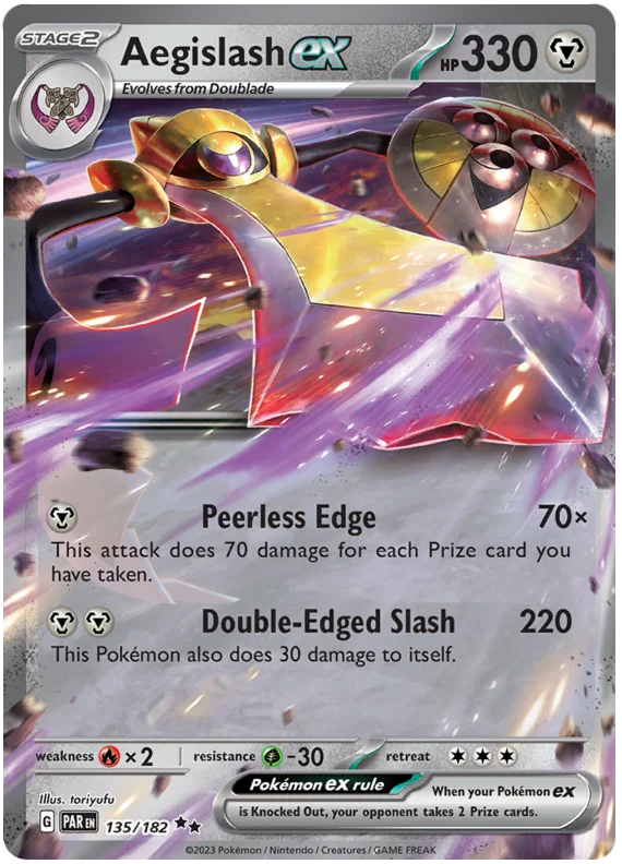 Pokemon - SV04 Paradox Rift - Aegislash ex - 135/182