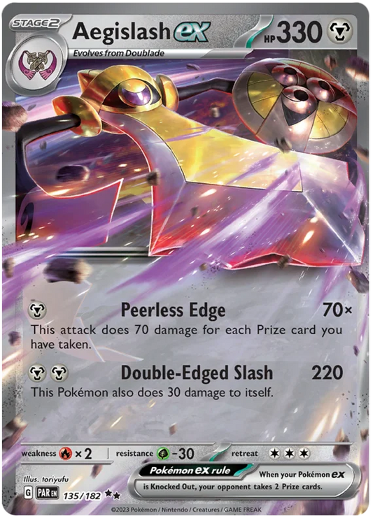 Pokemon - SV04 Paradox Rift - Aegislash ex - 135/182