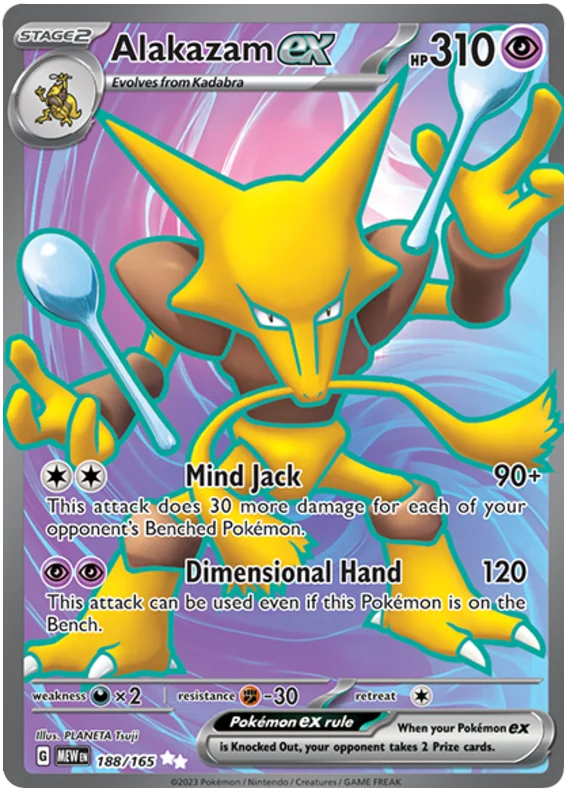 Pokemon - SV151 Scarlet & Violet 151 - Alakazam ex - 188/165