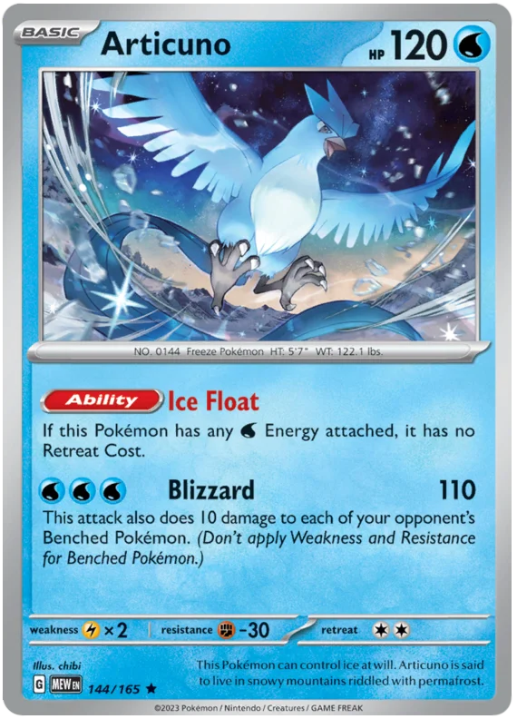 Pokemon - SV151 Scarlet & Violet 151 - Articuno - 144/165